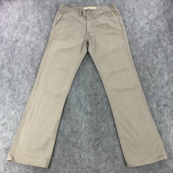 Big Star Pants Mens 33R Khaki Tan Chino Straight Leg Mid Rise 100% Cotton - Picture 1 of 14